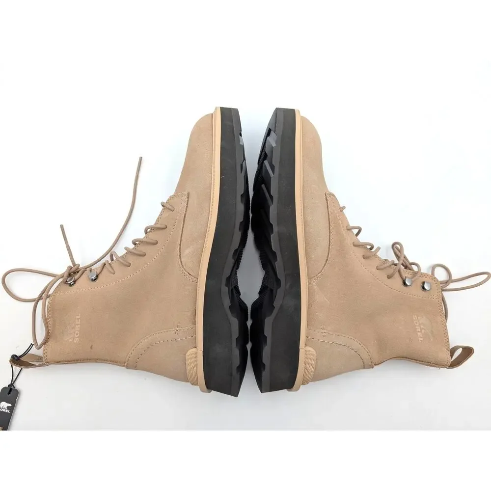 SOREL Hi-Line Waterproof Lace-Up Boots Women's Light Beige Size US8.5 EU39.5